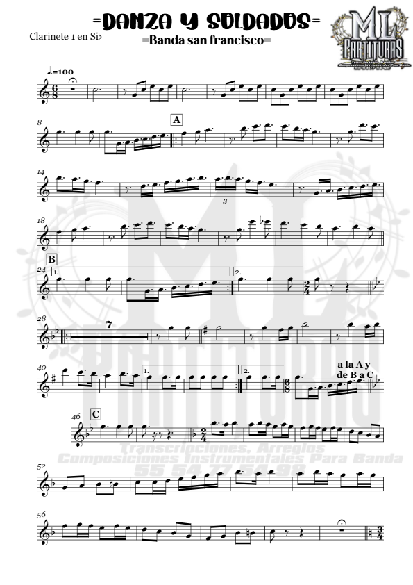 La imagen puede contener una previsualizacion de una partitura